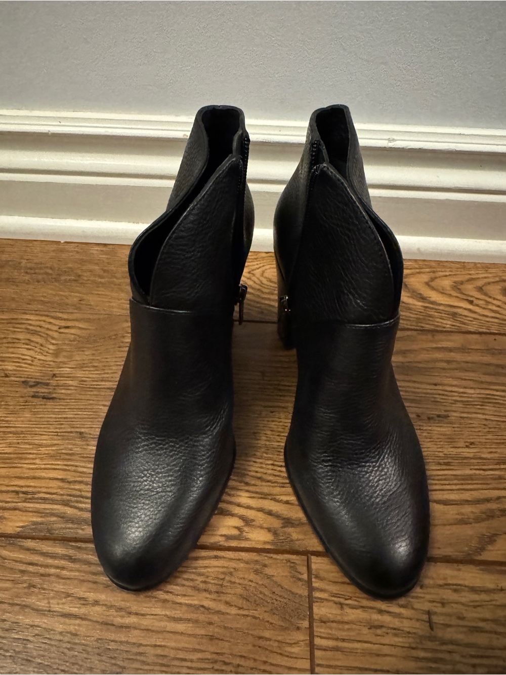 Vince Camuto Black Leather Ankle Booties